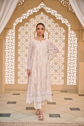 DA-1789 BEIGE EMBROIDERED KURTA